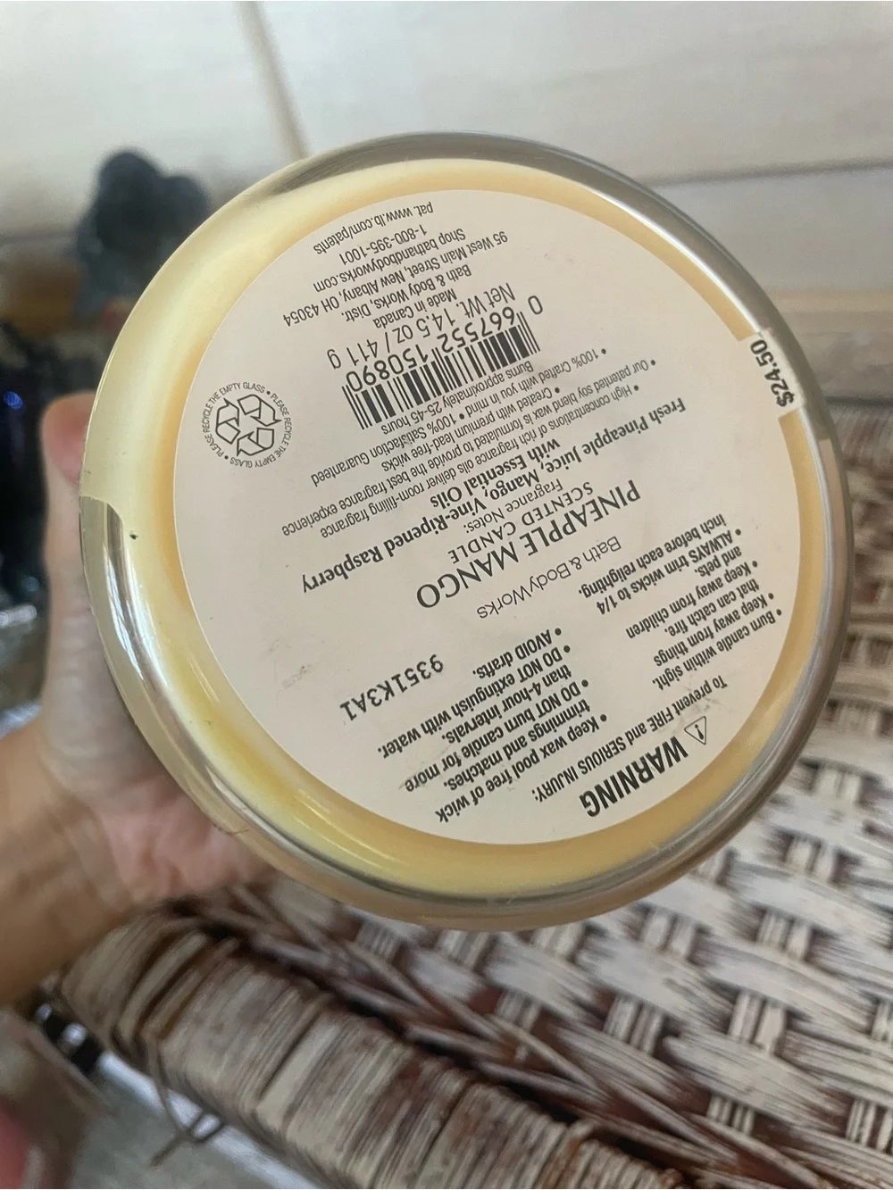 New Bath & Body Works “pineapple Mango” 3-wick Candle - Picture 4 of 4